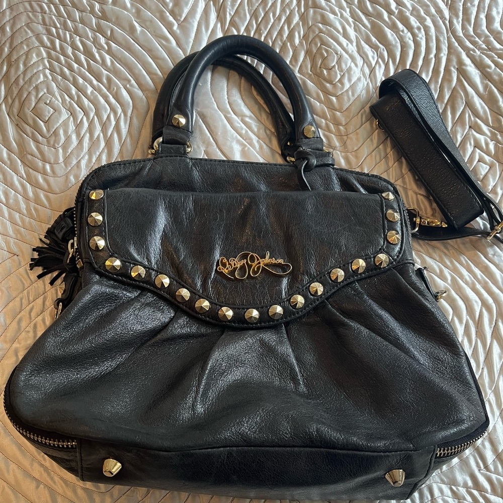 Betsey Johnson black bag w/ the right amount of studs to be edgy and classy!